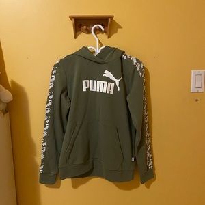Green Puma Hoodie size Medium